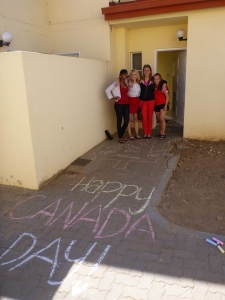Happy Canada Day! Our front door and side walk chalk!